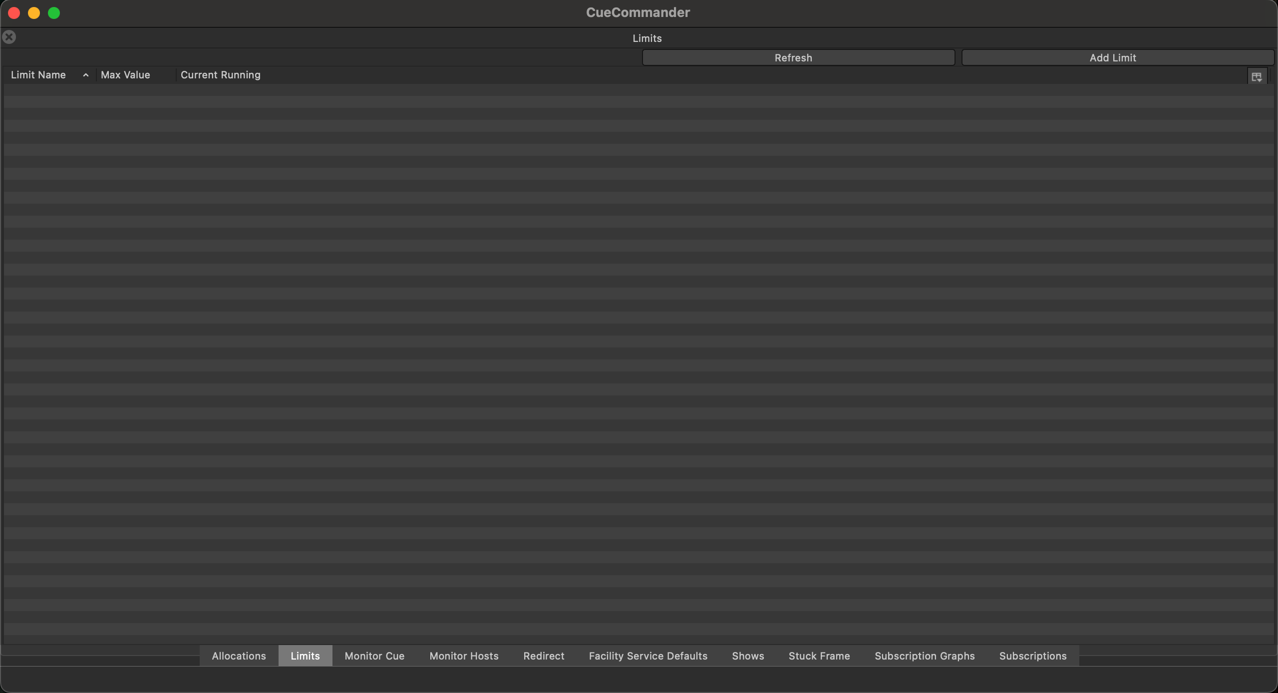 Limits Interface