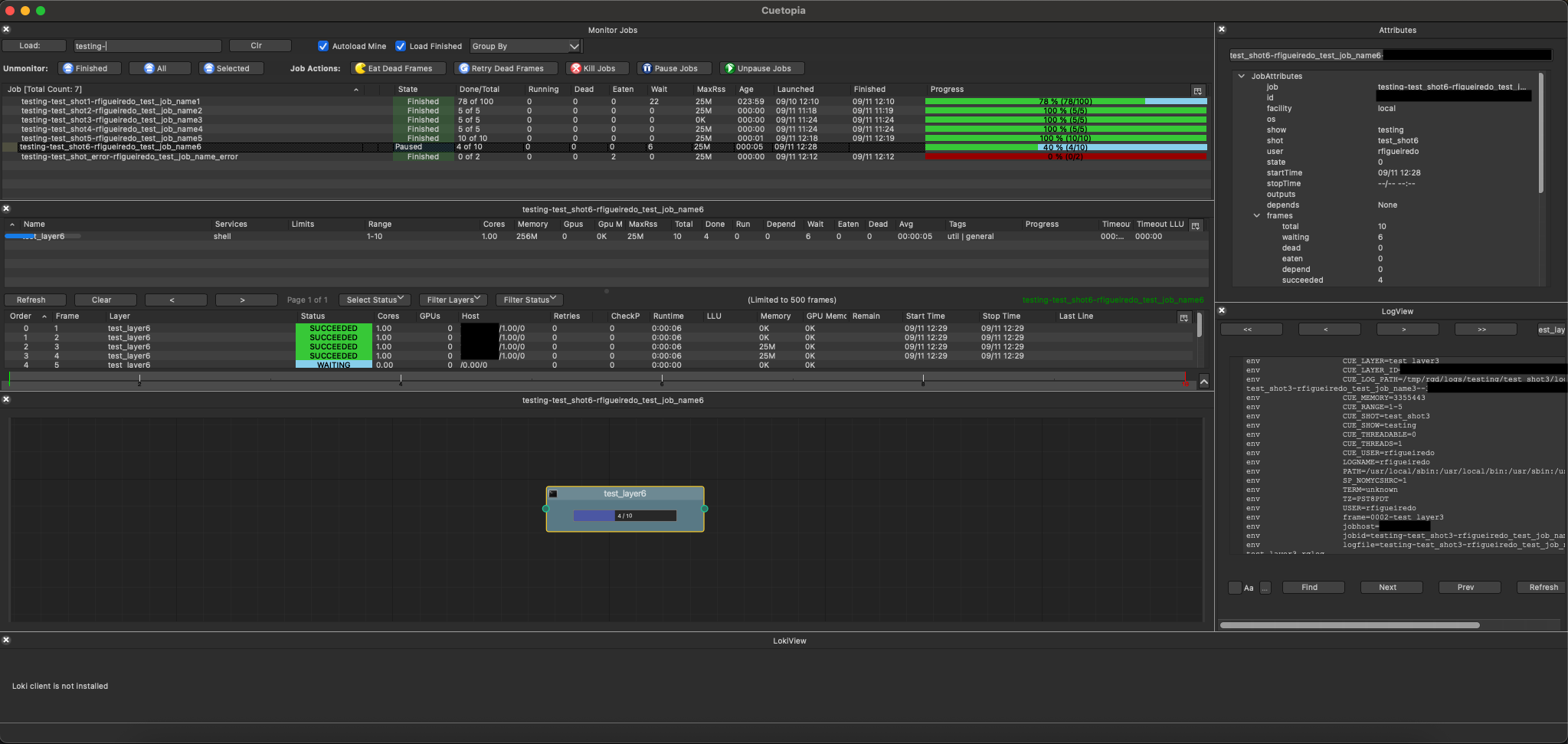 Monitor Jobs Interface