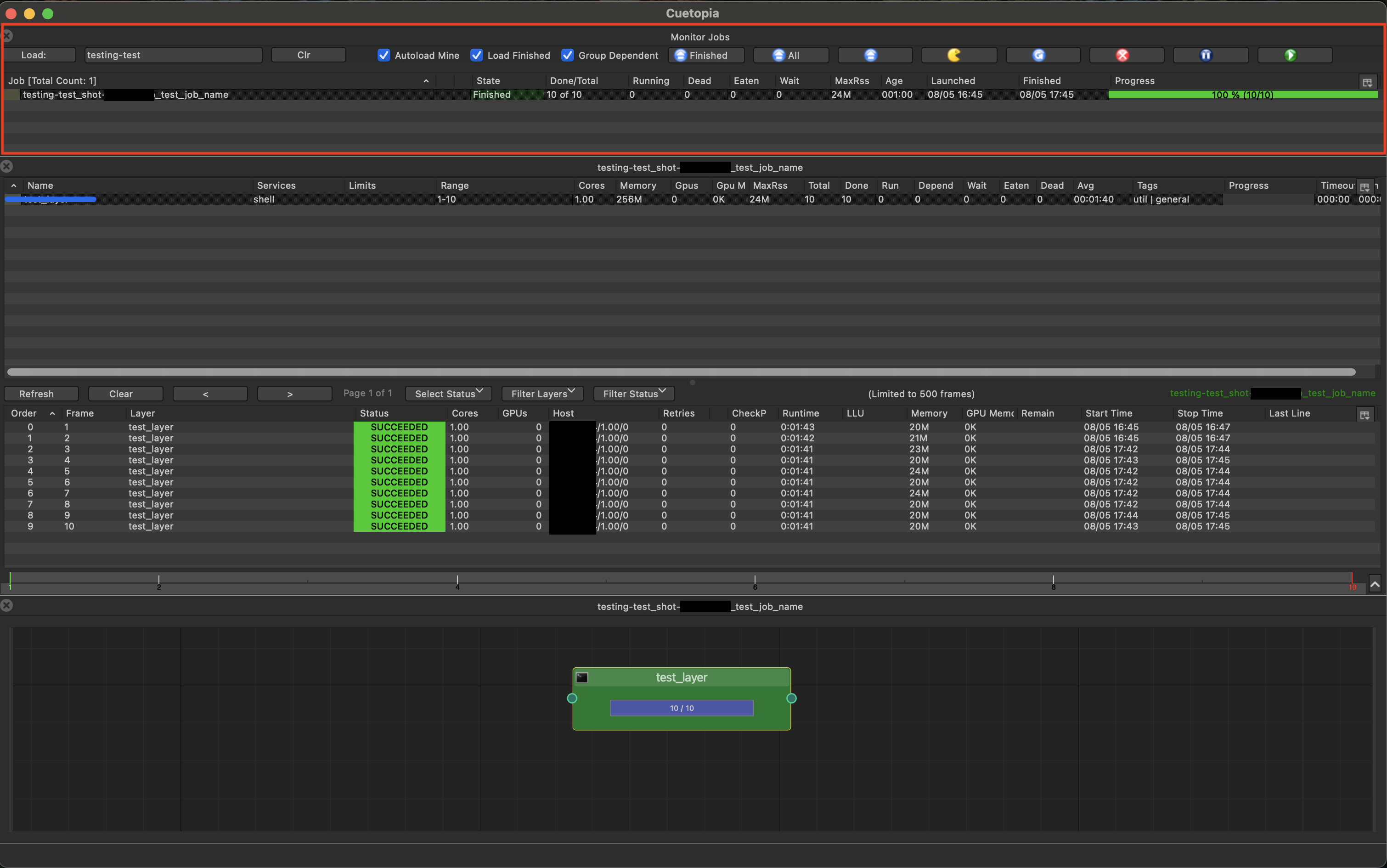 Monitor Jobs Interface