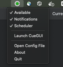 CueNIMBY Available Status on macOS