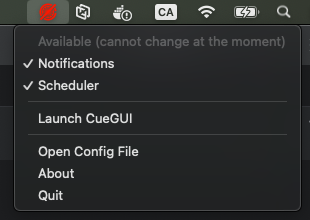 CueNIMBY Disabled Status on macOS