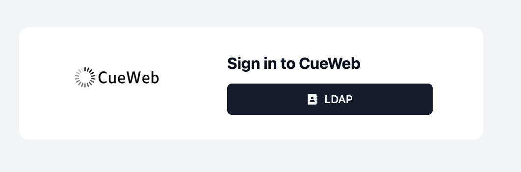 CueWeb LDAP login button