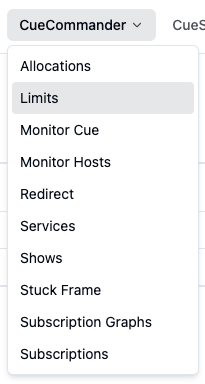 Limits entry in the CueCommander menu