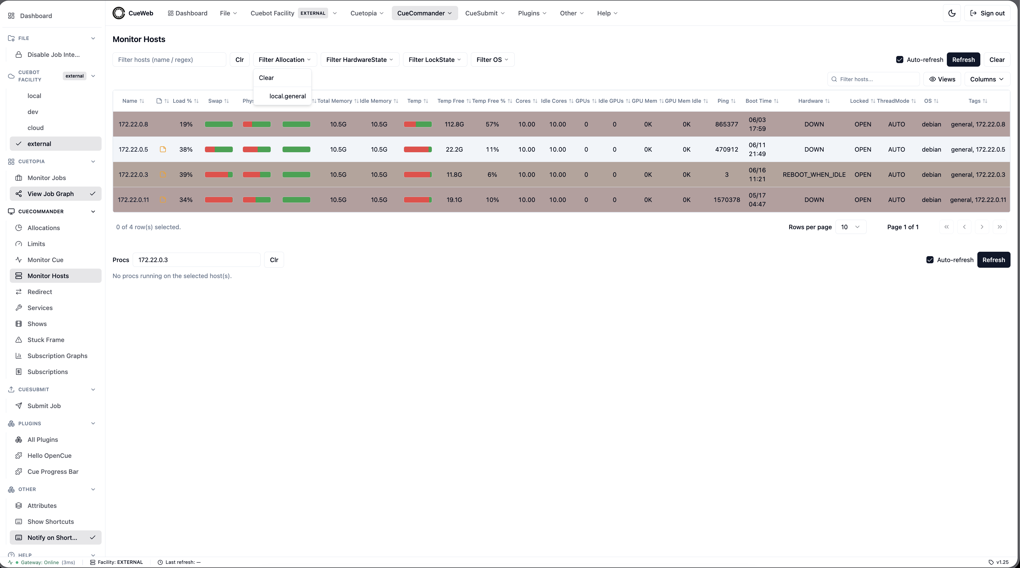 Filter by allocation