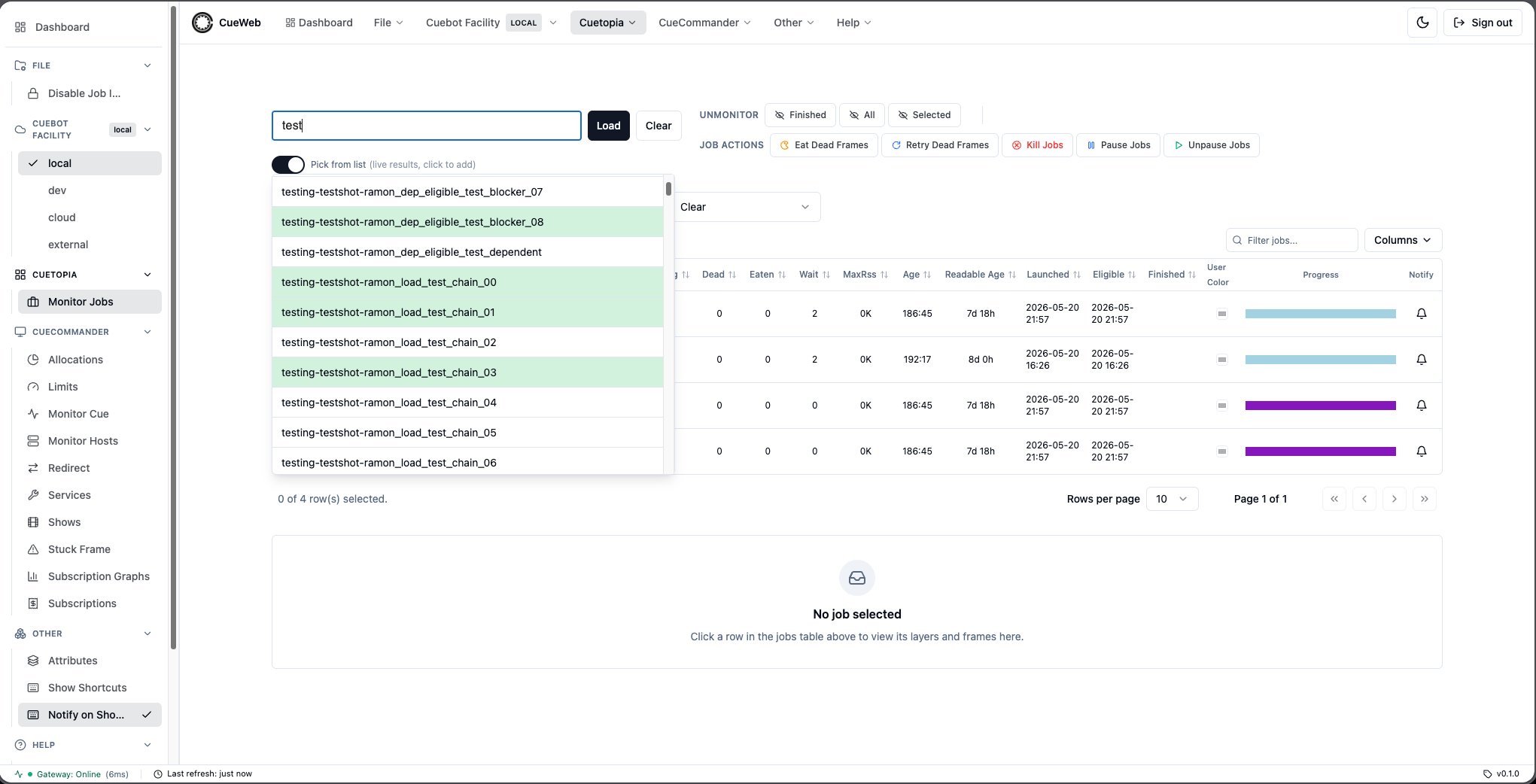 Job search functionality