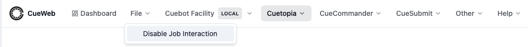 CueWeb File menu