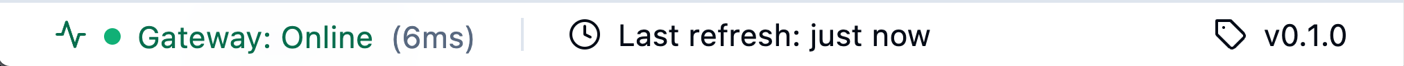 CueWeb status bar